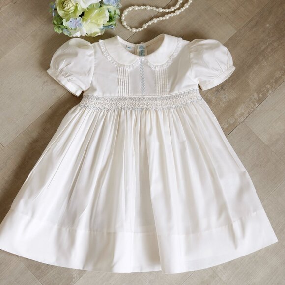 Vintage Smocked Dress Ivory Heirloom Feltman Brothers Special Occasion New - Picture 3 of 6